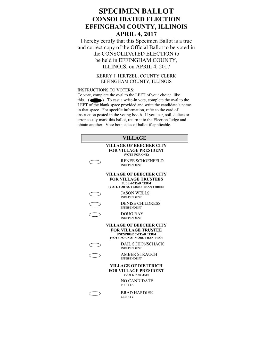 Consolidated Election