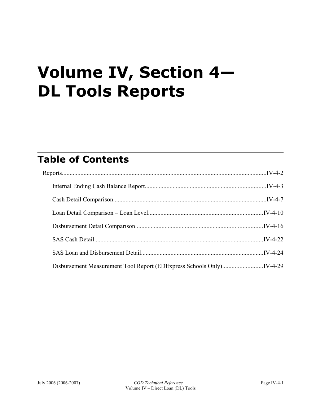 Volume VI, Section 4