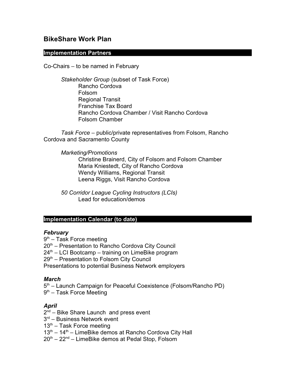 Bikeshare Work Plan