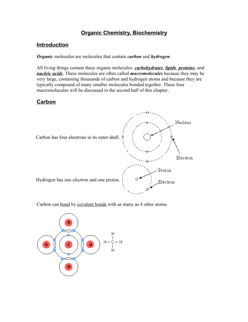 Organic Chemistry, Biochemistry