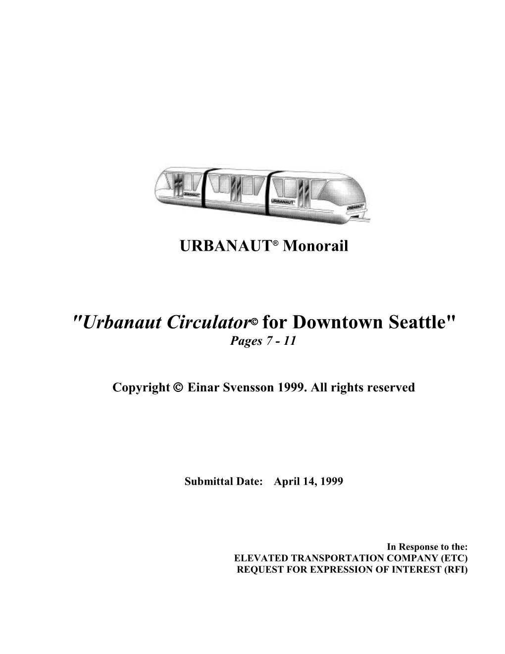 Urbanaut Circulator for Downtown Seattle