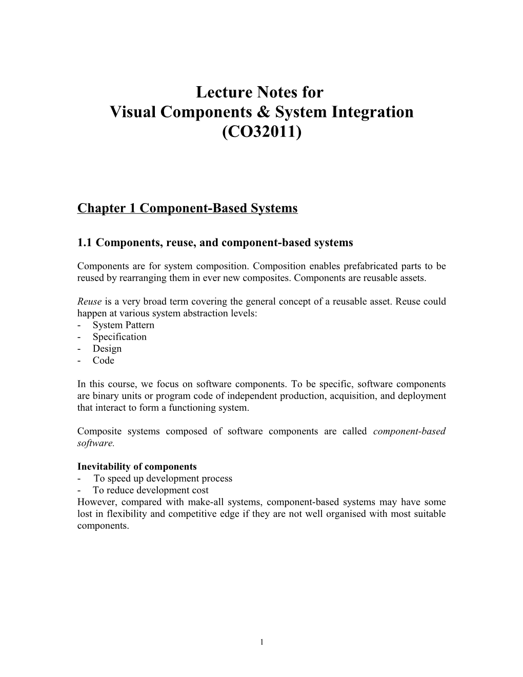 Visual Components & System Integration