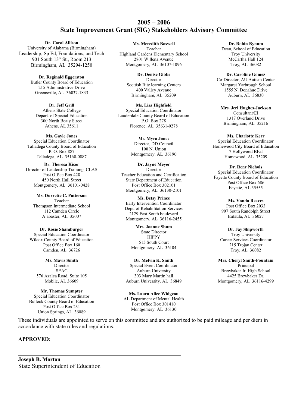 2002 2003 Comprehensive System of Personnel Development (CSPD)/State Improvement Grant (SIG)