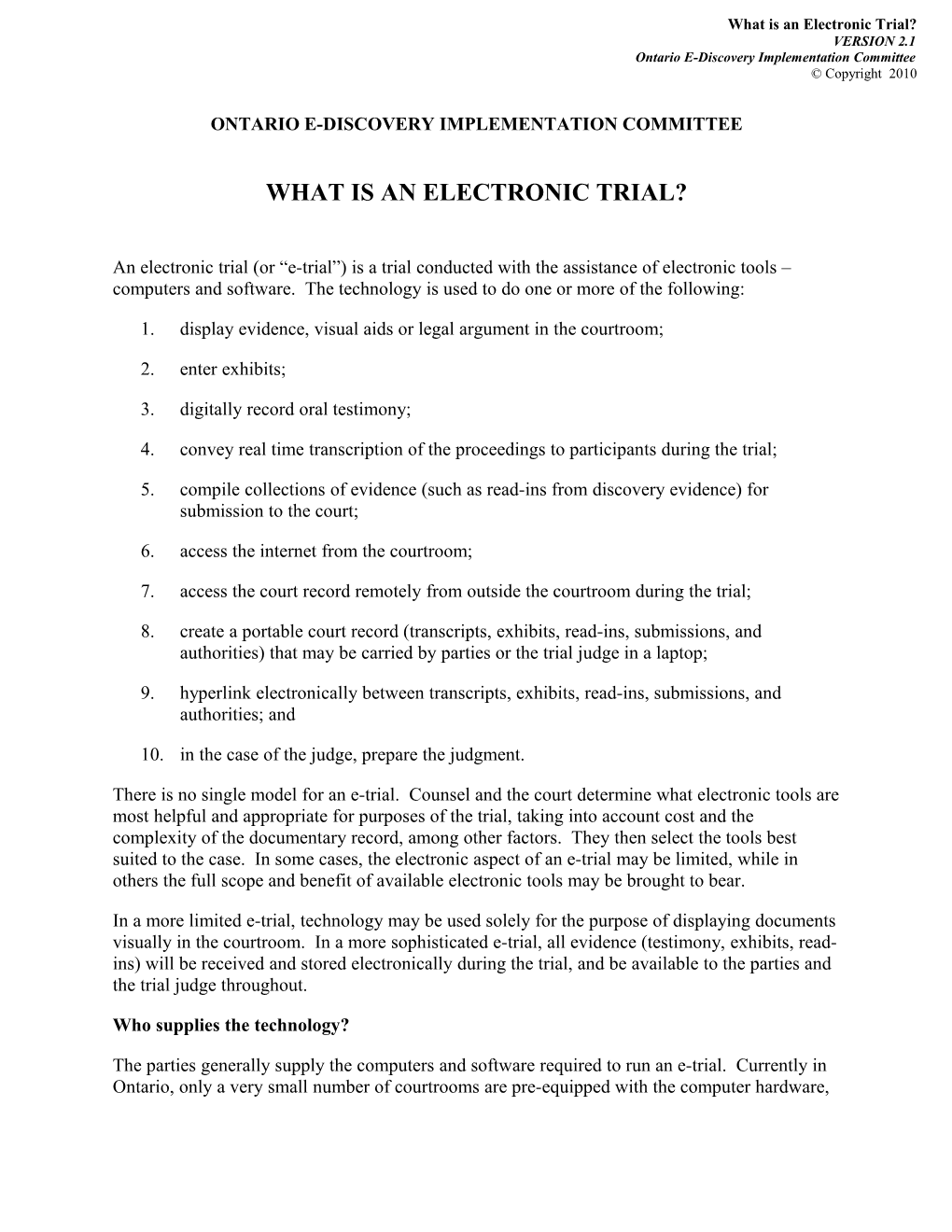 What Is an Electronic Trial?