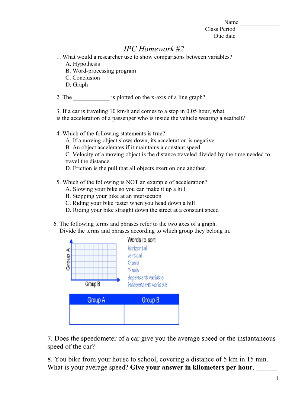 1. What Would a Researcher Use to Show Comparisons Between Variables?