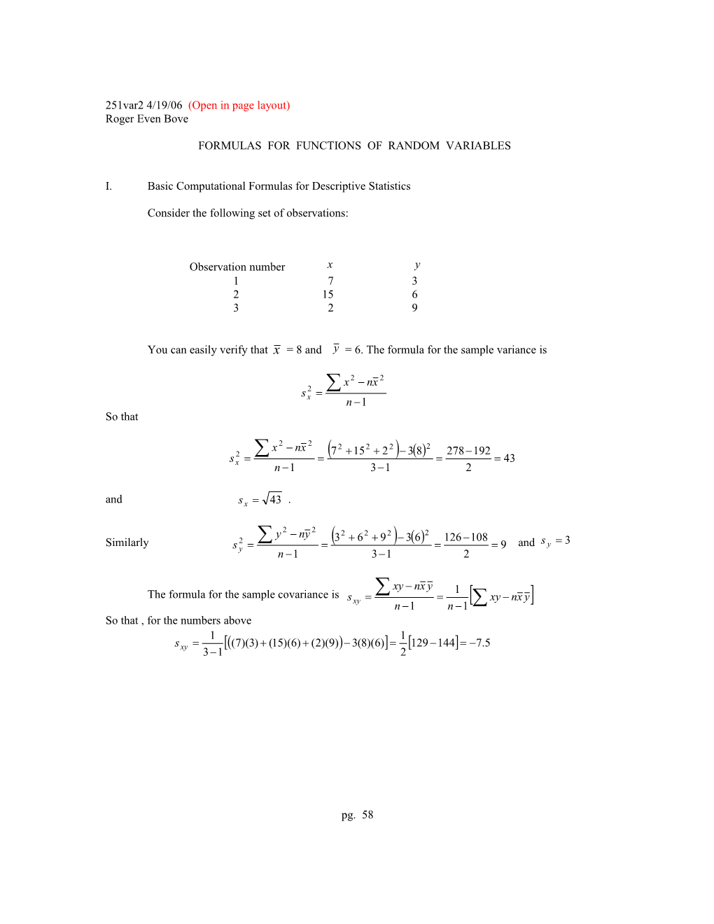 Eco 251 Syllabus Addendum