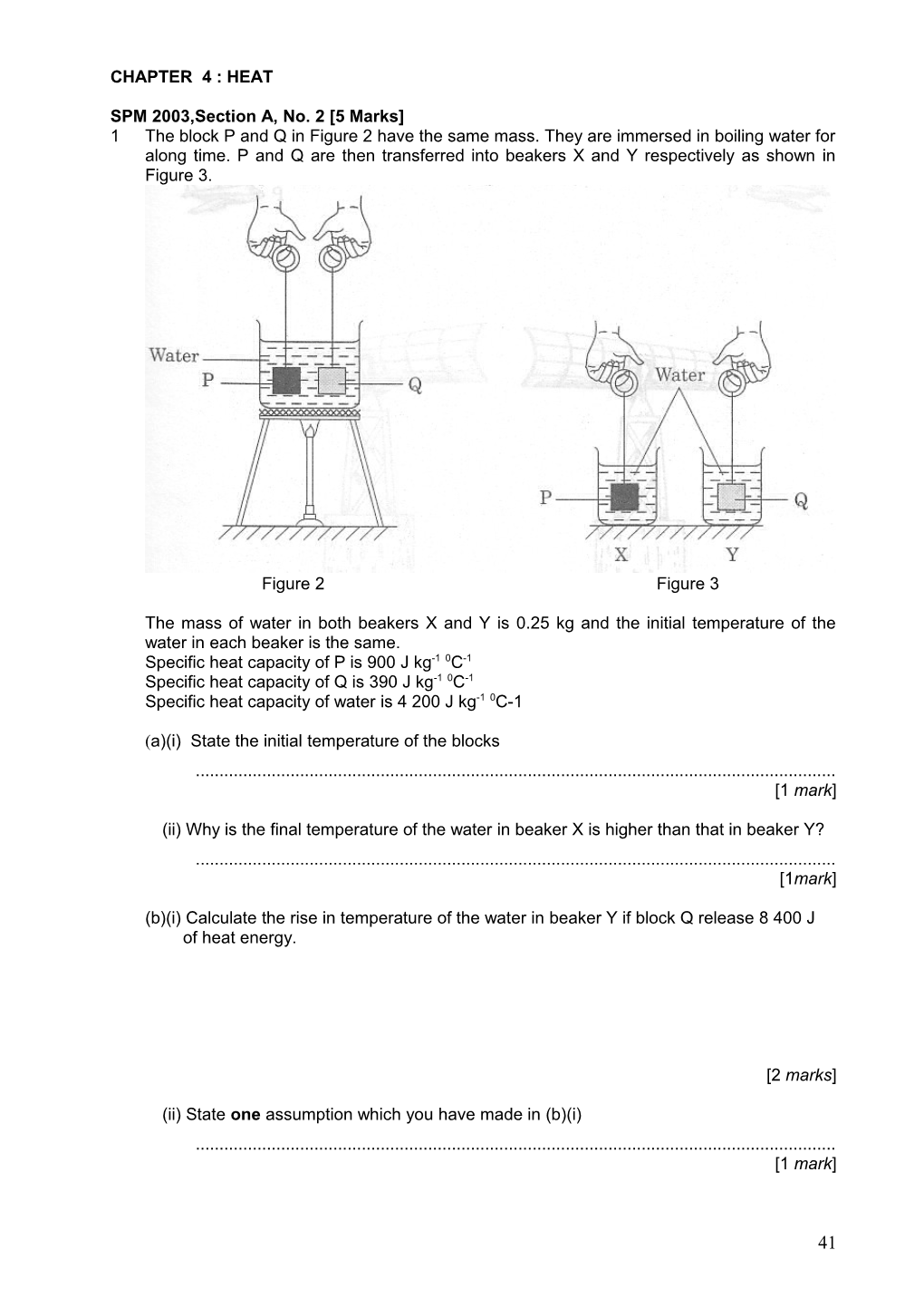 SPM 2003,Section A, No. 2 5 Marks