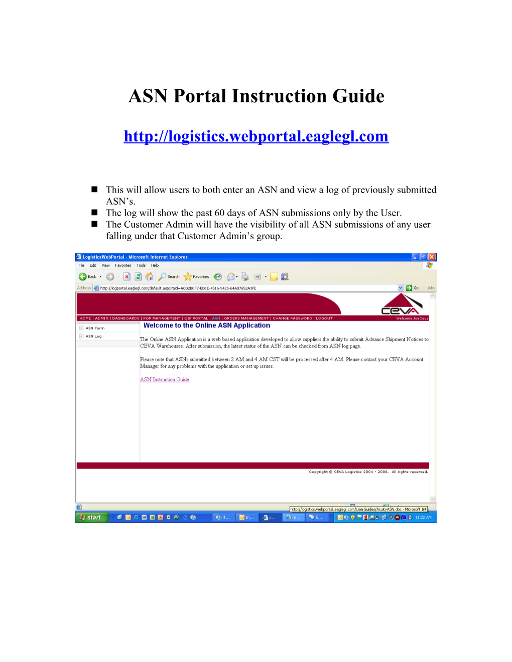 ASN Portal Instruction Guide