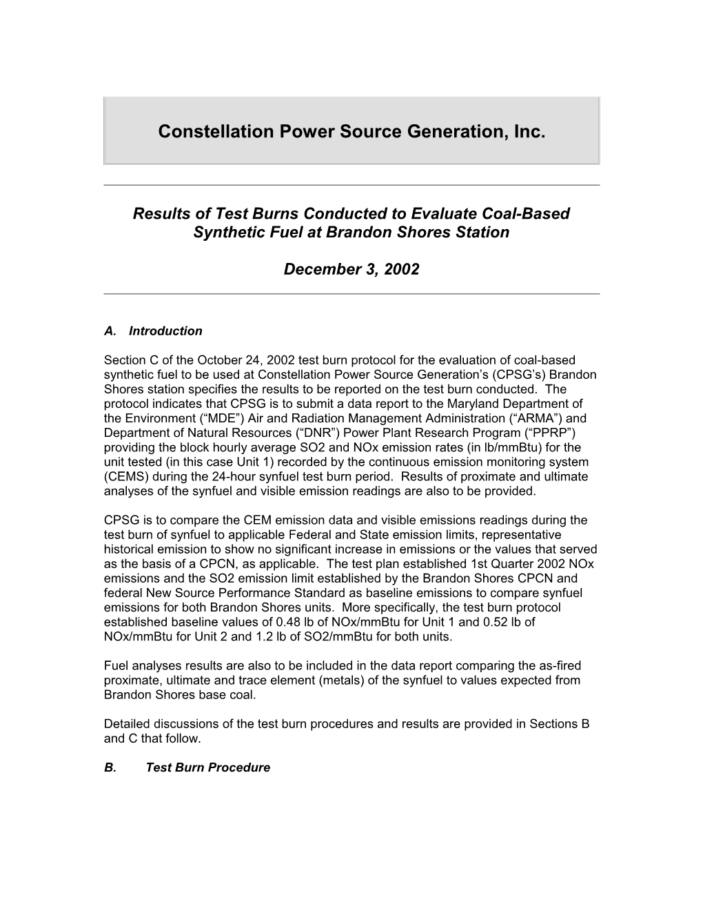 Constellation Power Source Generation, Inc