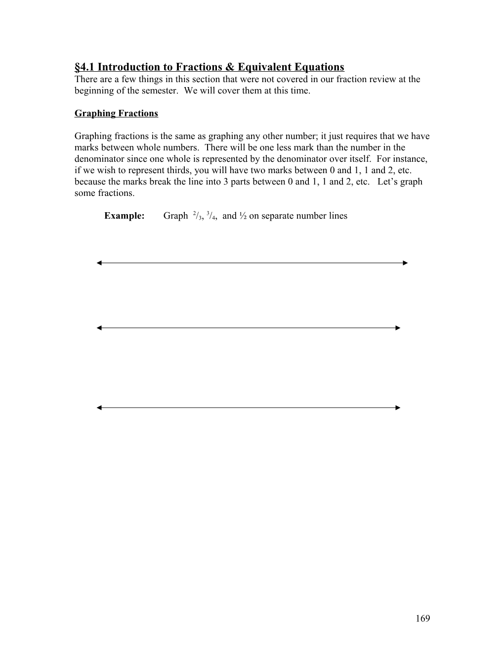 4.1 Introduction to Fractions & Equivalent Equations