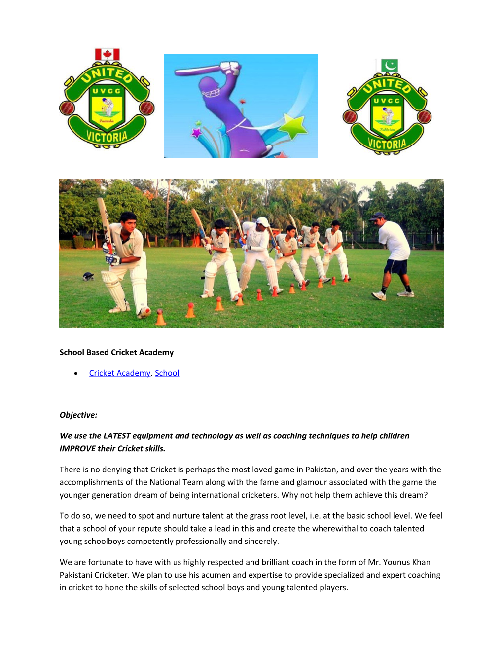 School Based Cricket Academy