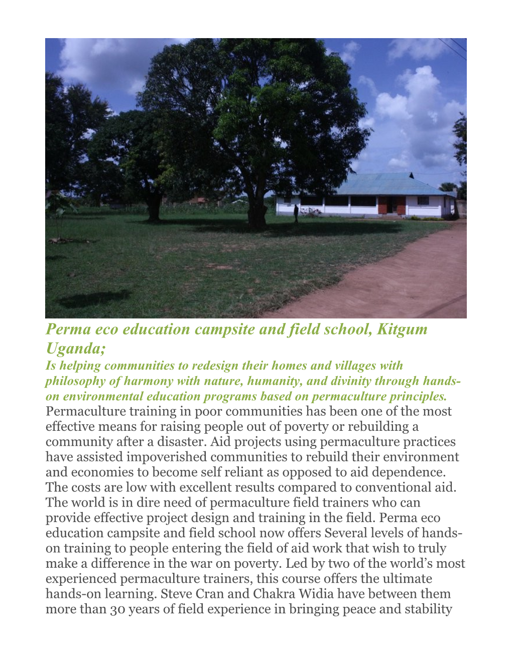 Field Academy for Sustainable Agriculture-Kitgum (FASA-K)