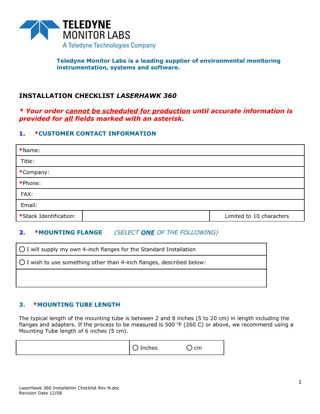 Teledyne Monitor Labs Is a Leading Supplier of Environmental Monitoring Instrumentation