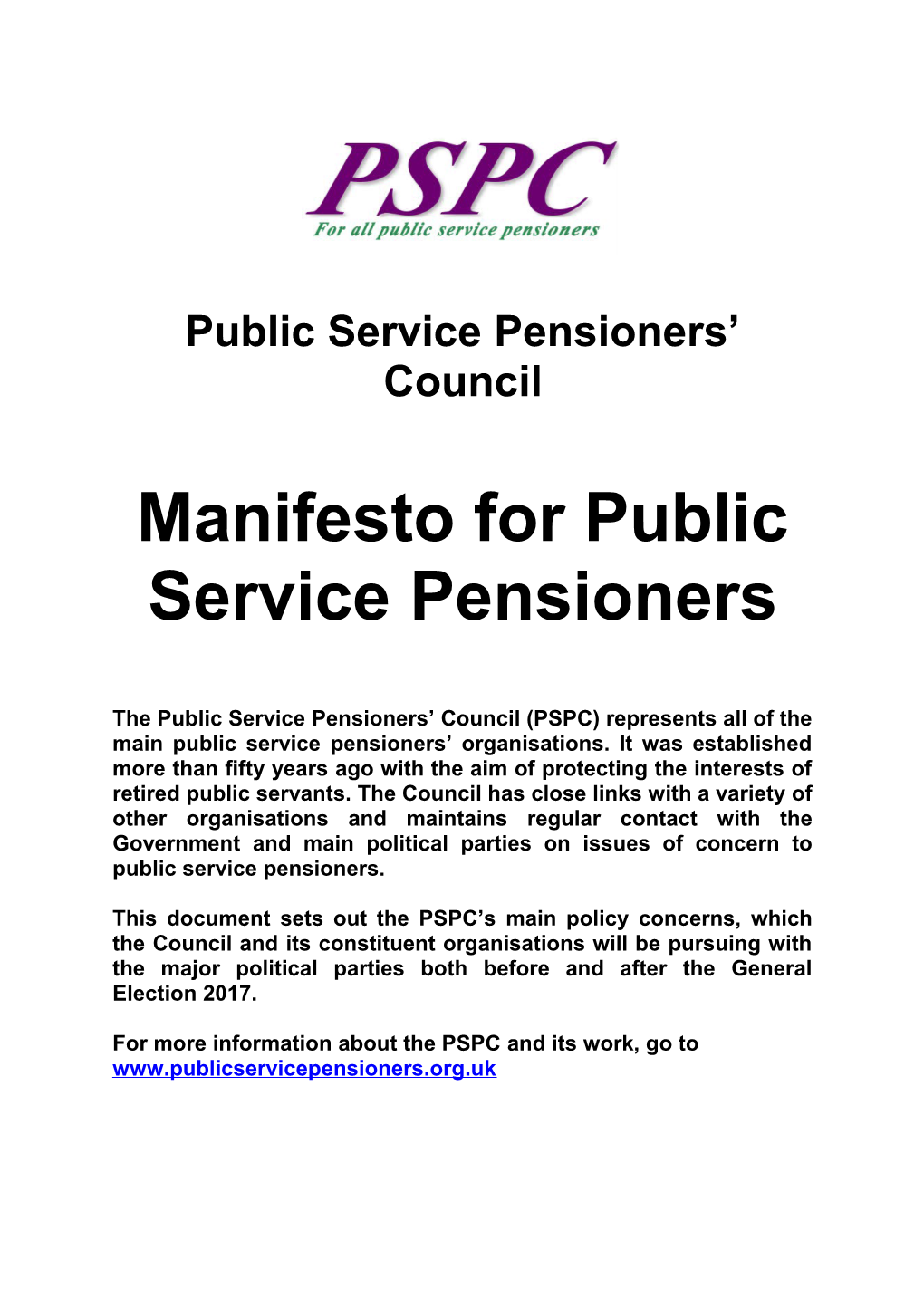 Public Service Pensioners Council