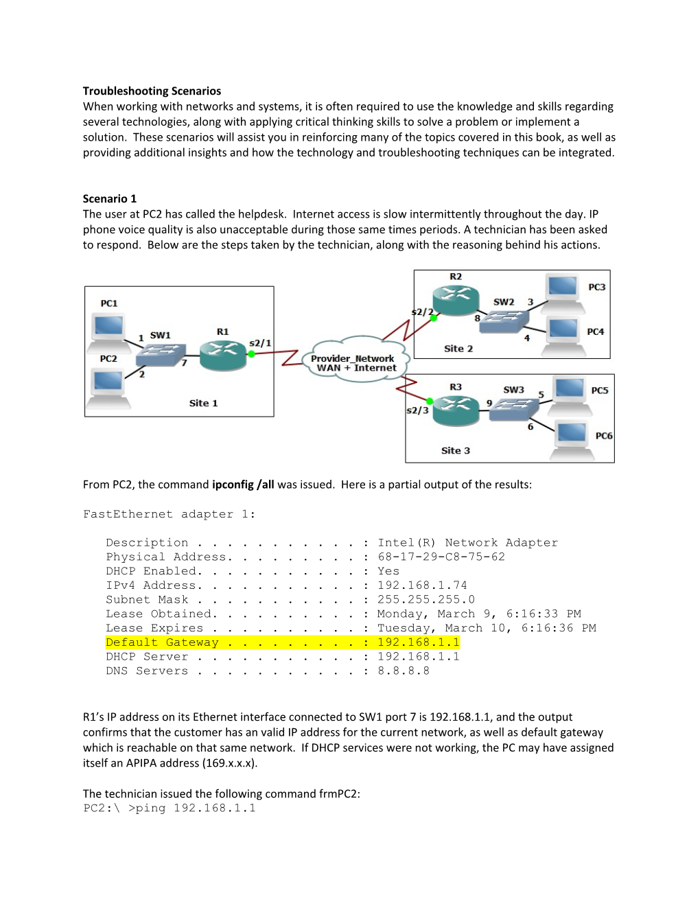 Troubleshooting Scenarios