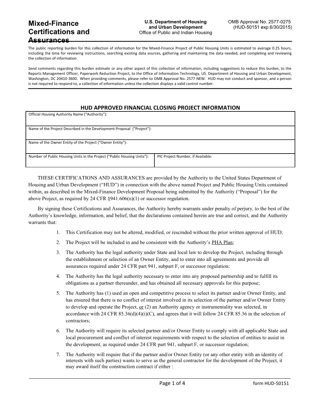 Page 1 of 5Form HUD-XXXXX (11/18/2011)