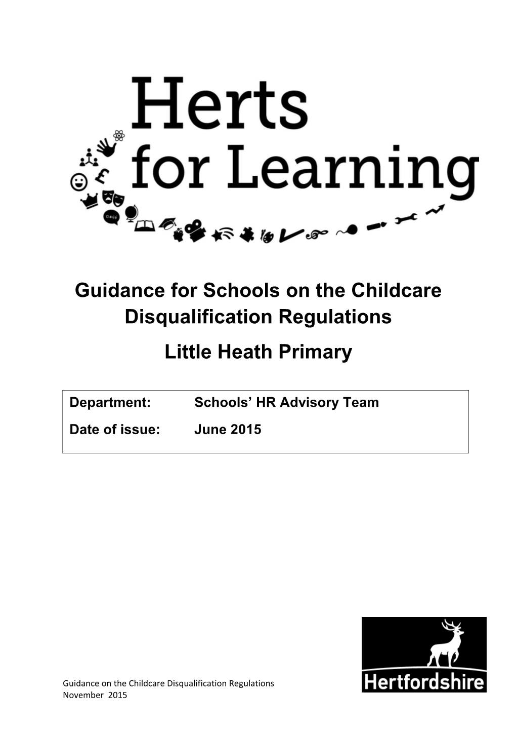 Guidance for Schools on the Childcare Disqualification Regulations