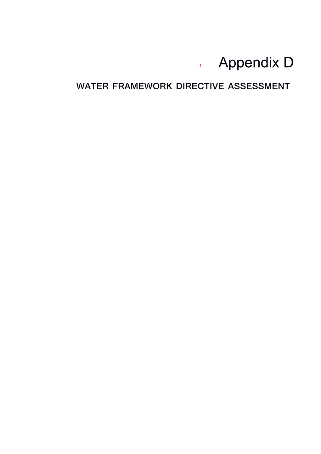 3Water Framework Directive Compliance Assessment