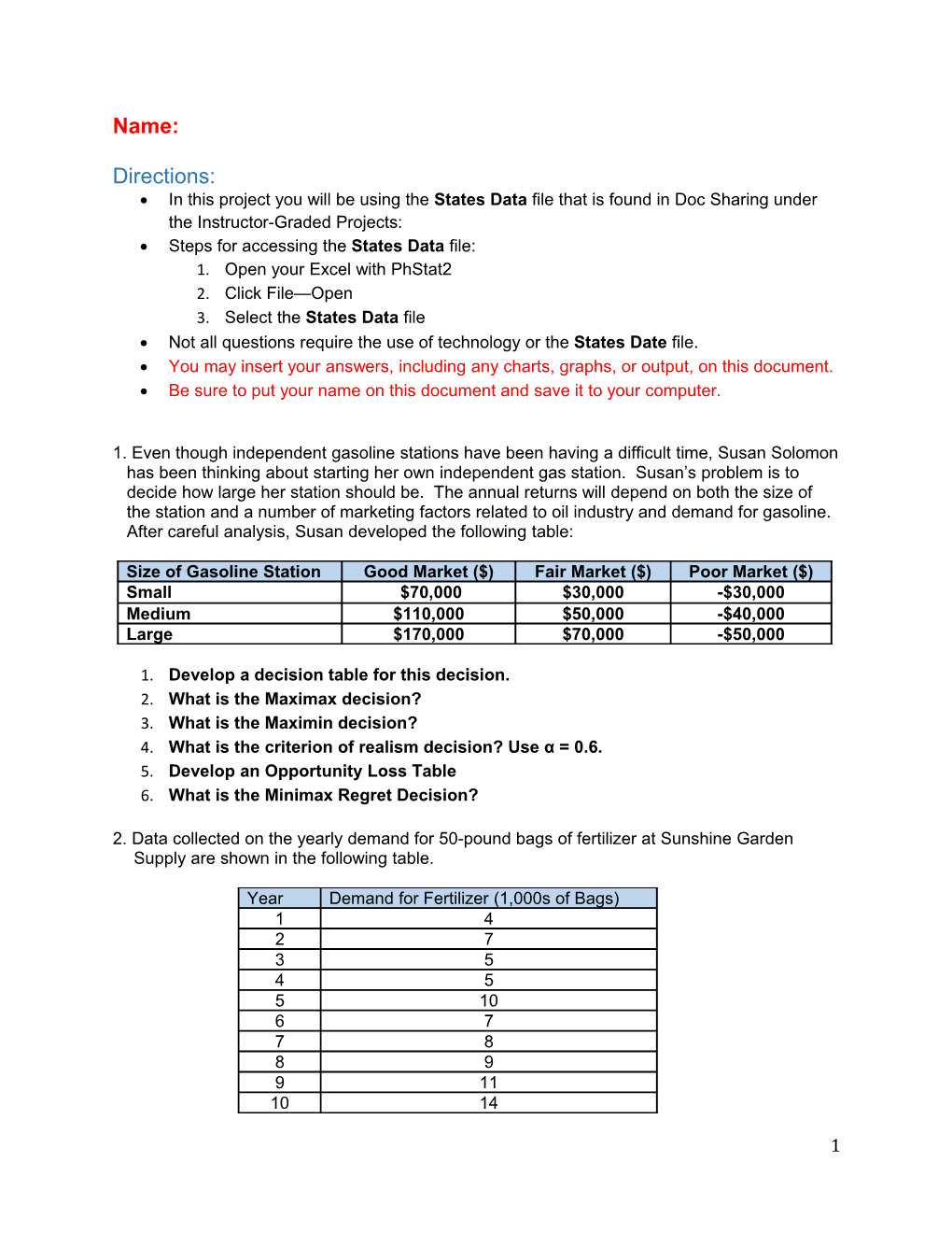 Steps for Accessing the States Data File