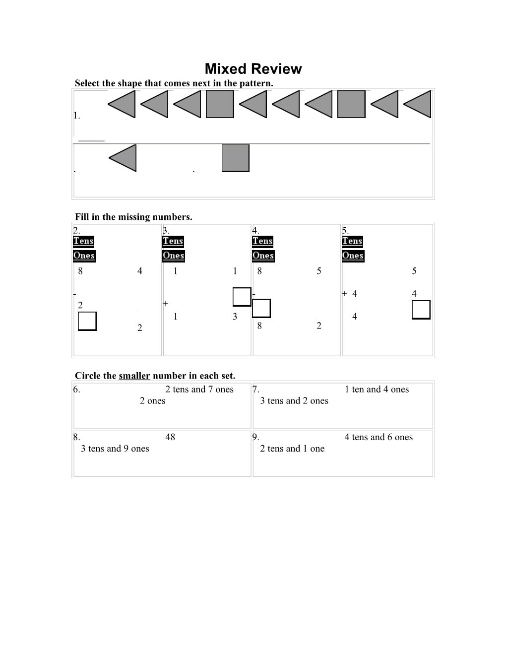 Select the Shape That Comes Next in the Pattern