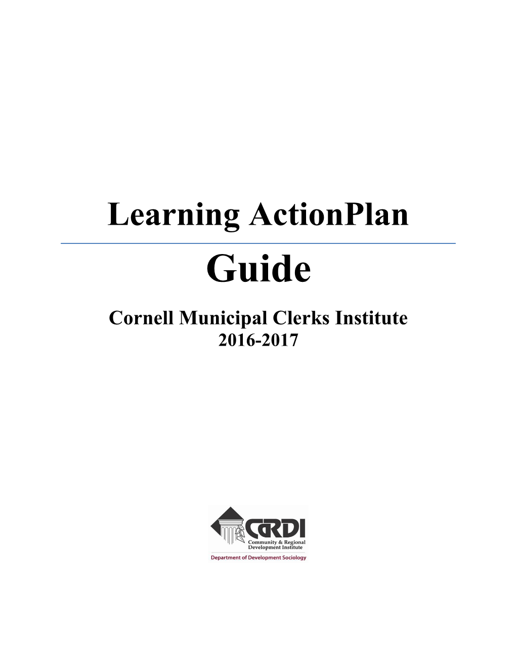 Learning Action Plan Guide