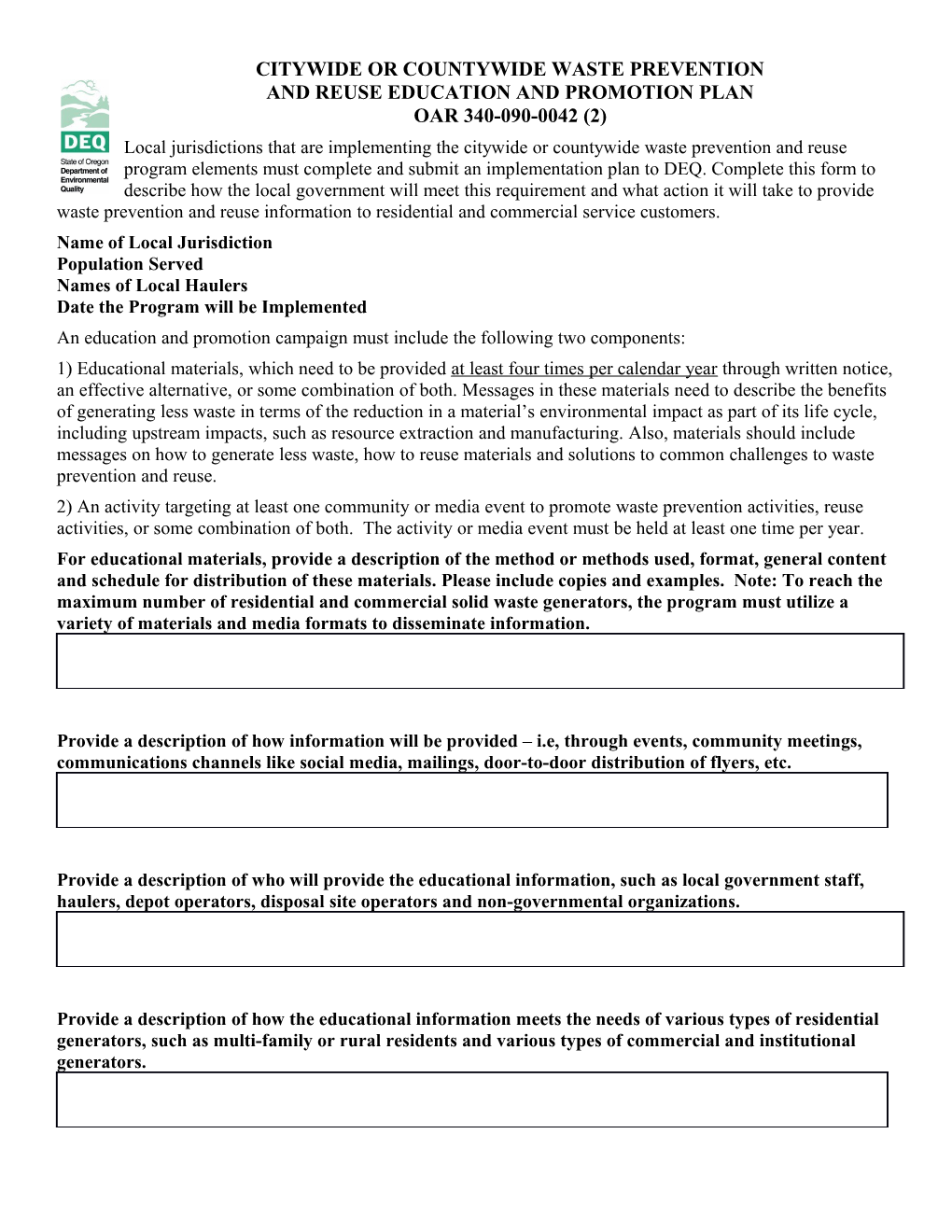 Citywide Or Countrywide Education and Promotion Plan Guidance