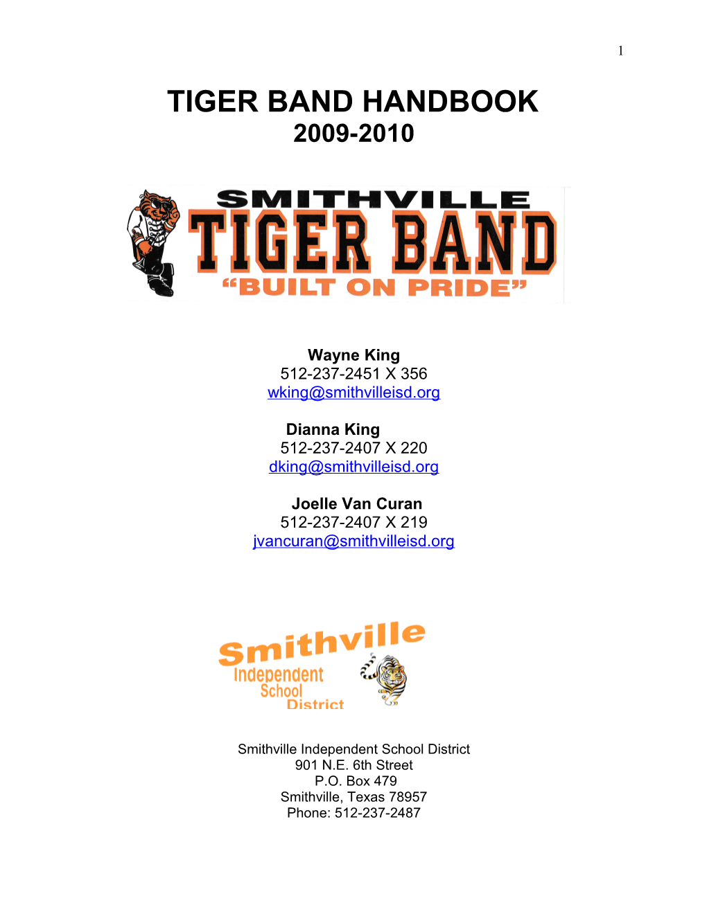 Tiger Band Handbook