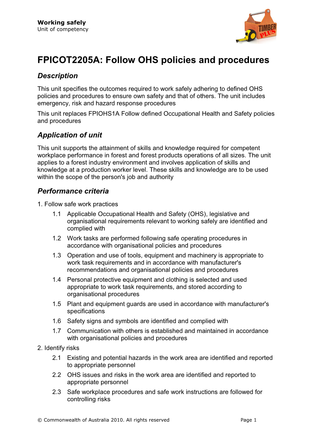 Australian Flexible Learning Framework