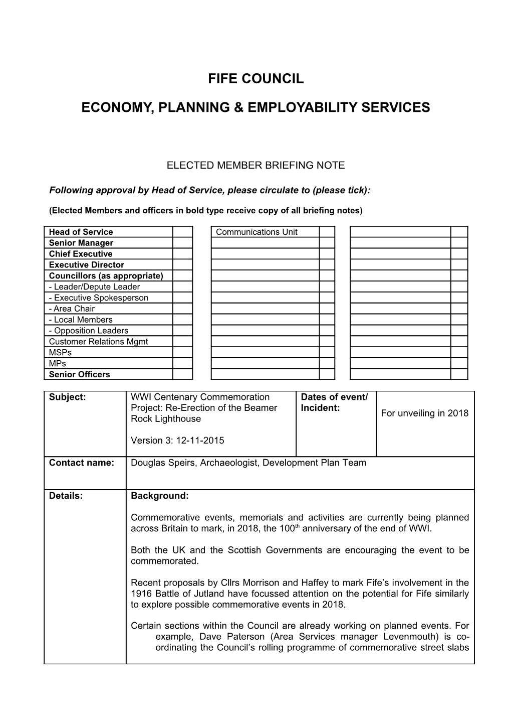 Economy, Planning & Employability Services