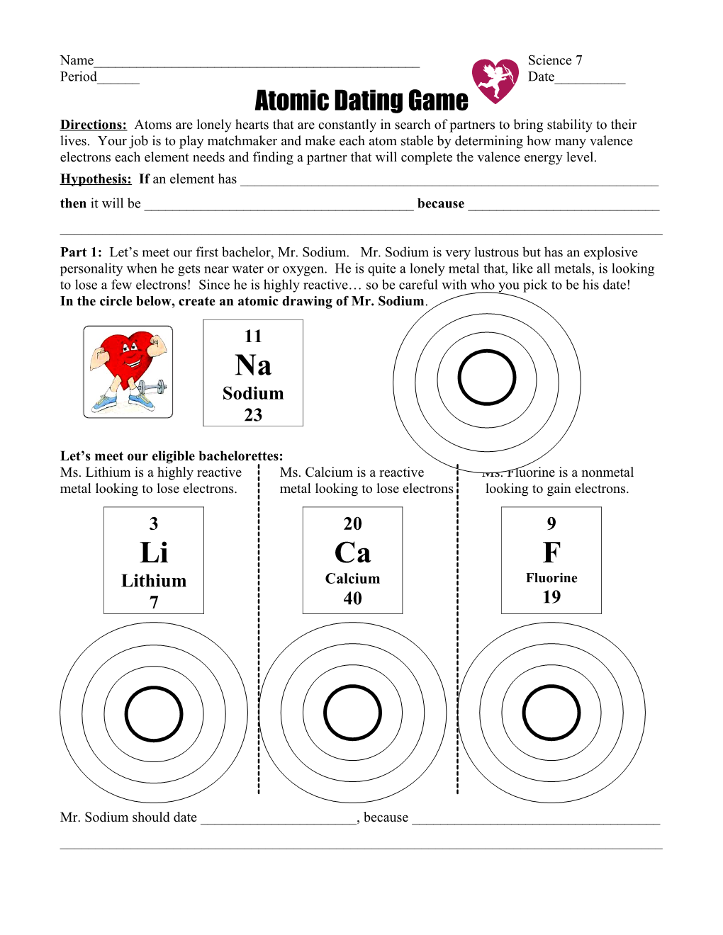 Atomic Dating Game