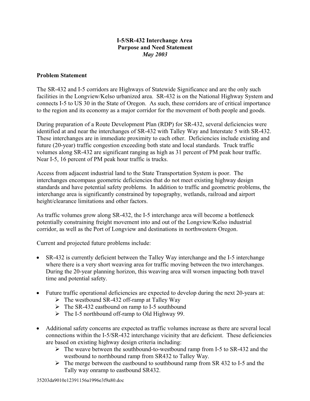 I-5/SR-432 Interchange Area Improvements