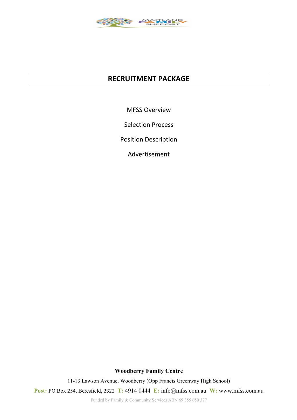 Recruitment Package