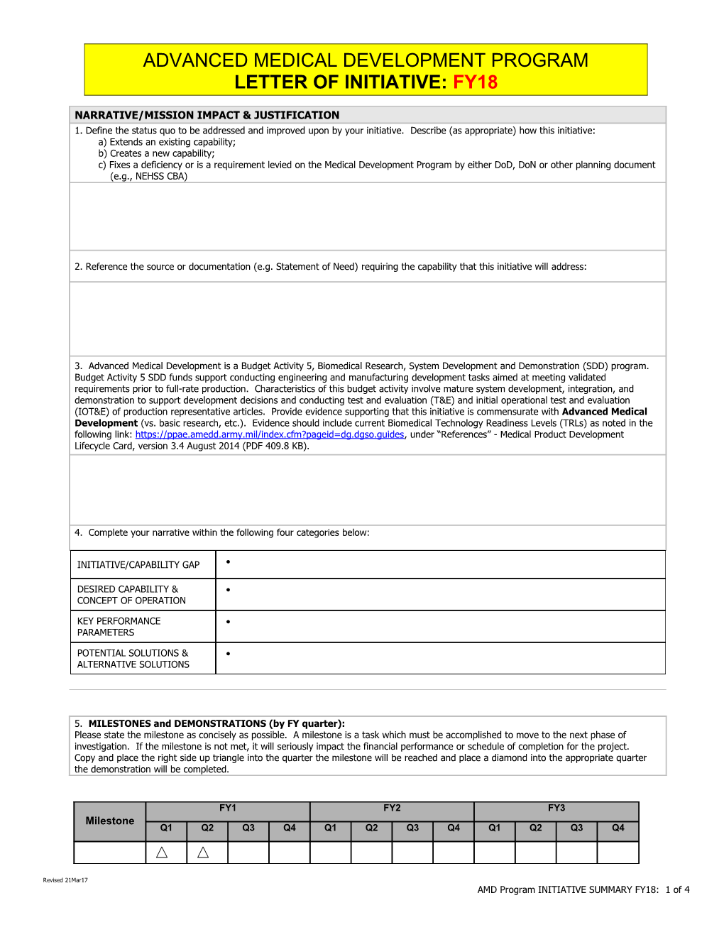 Navy Medical Development Initiative Summary - Fy10