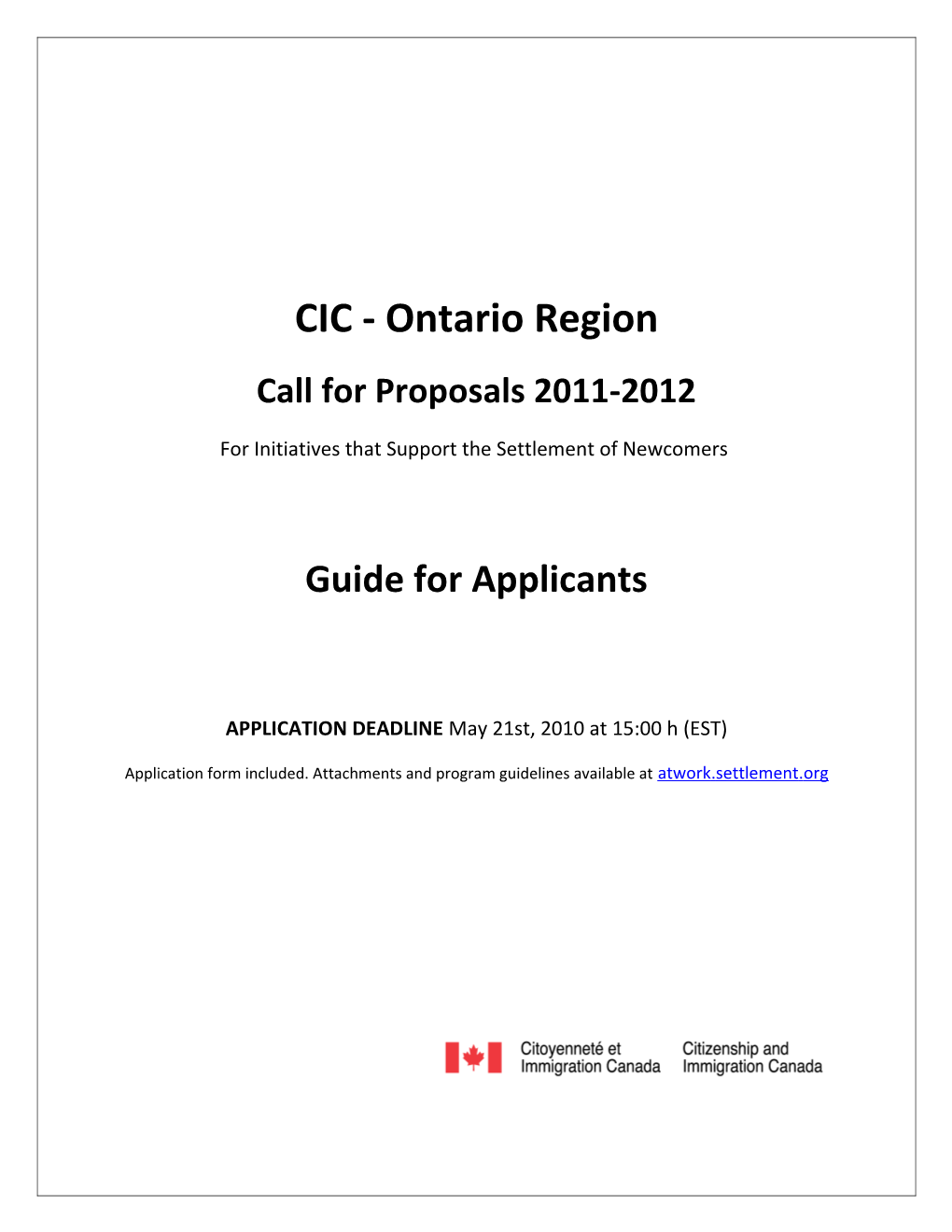 Citizenship & Immigration Canada