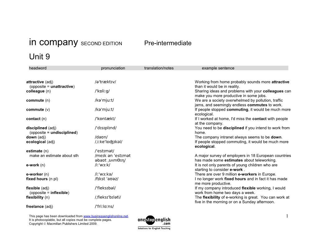 In Companysecond Editionpre-Intermediate