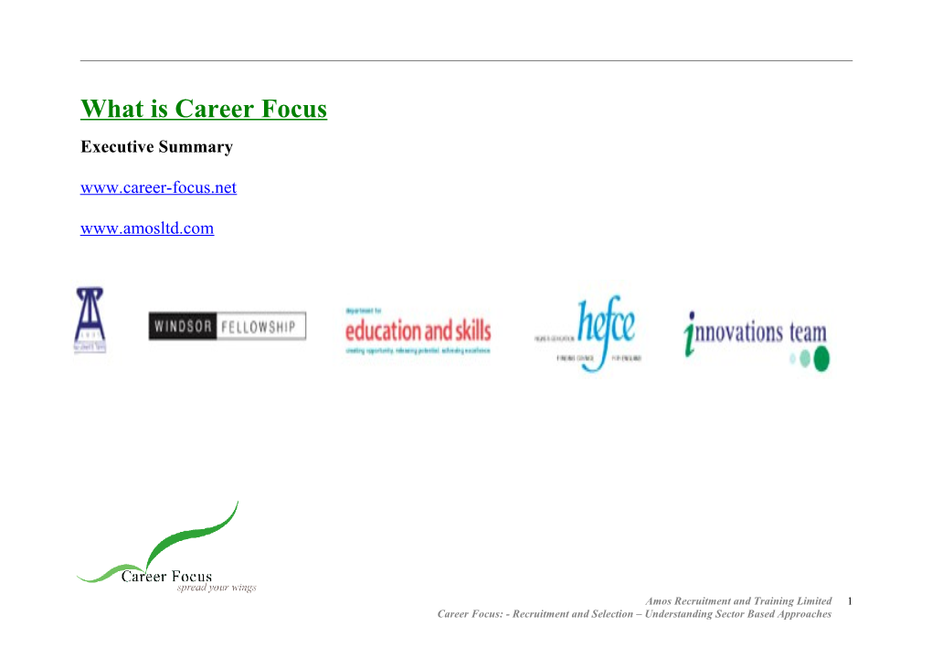 What Is Career Focus