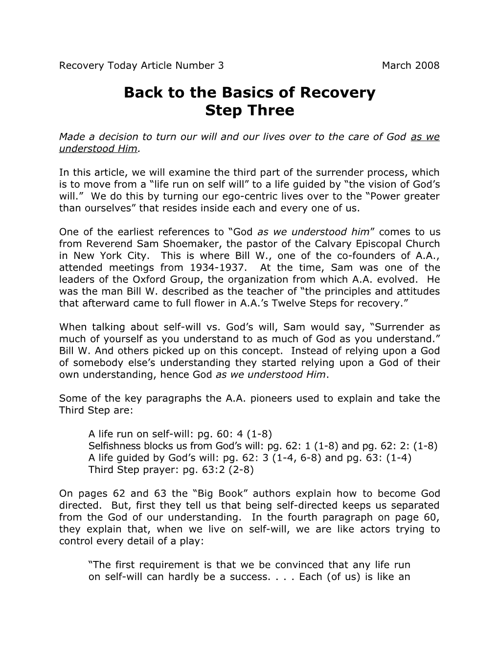 Recovery Today Article Number 3