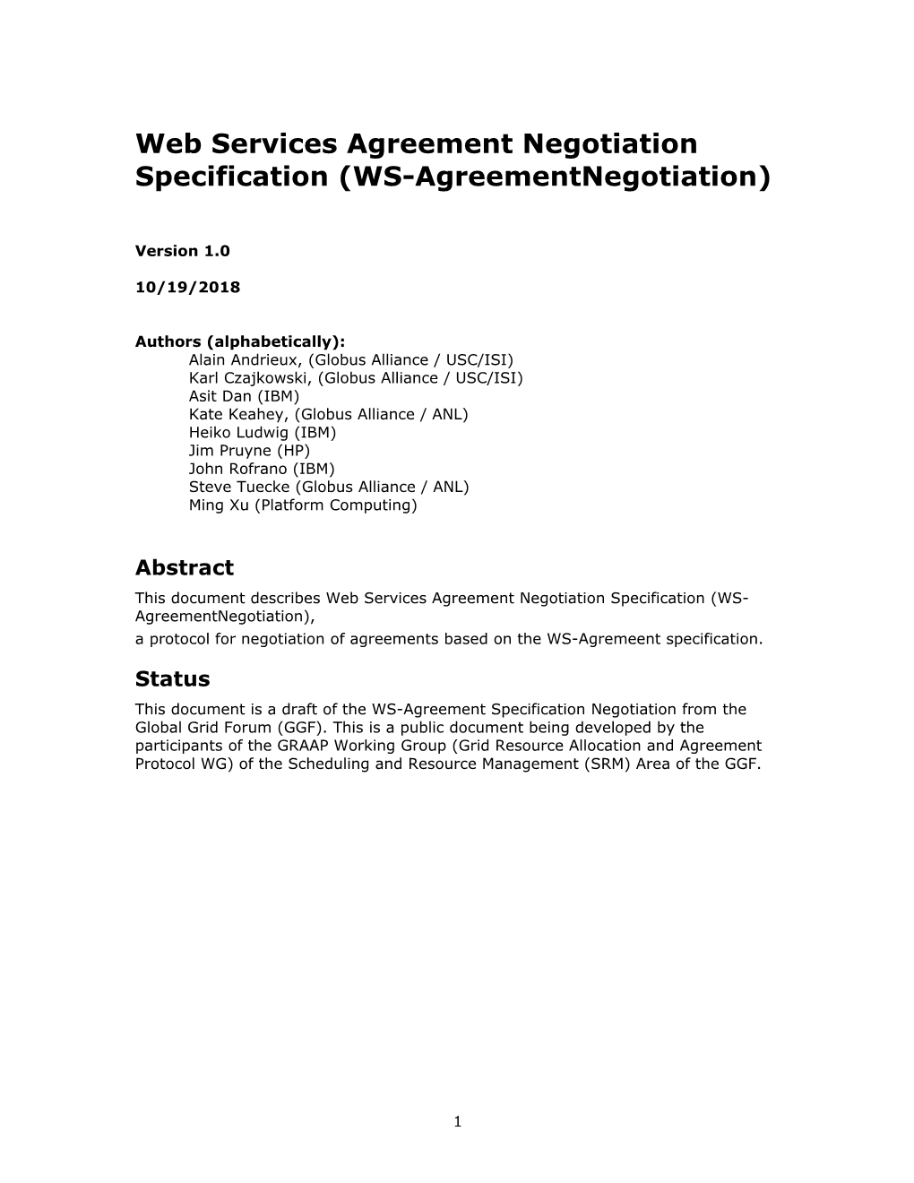 WS-Agreement Title