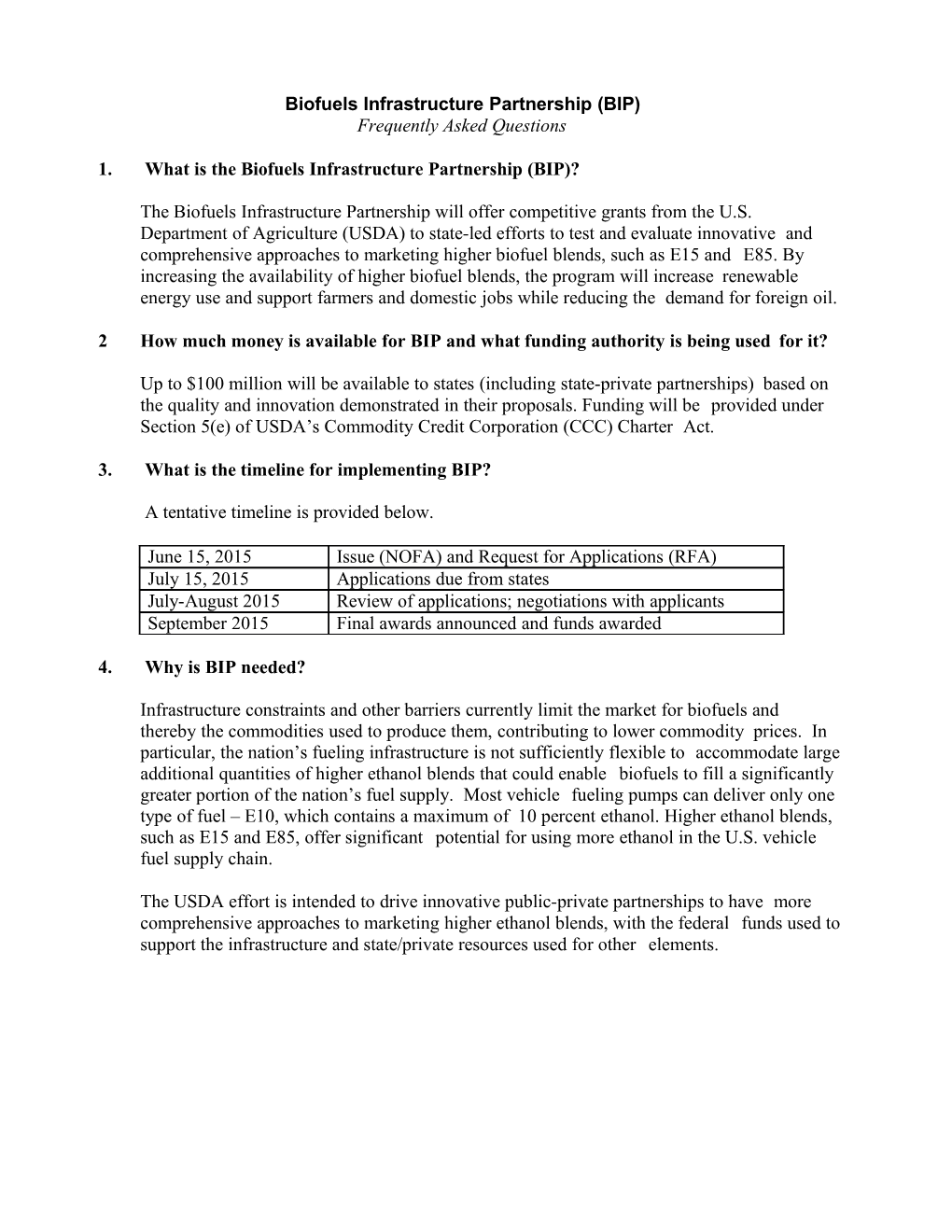 1. Whatis the Biofuelsinfrastructurepartnership(BIP)?