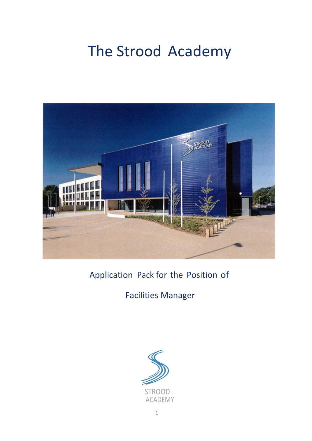 Application Packforthepositionof: Facilities Manager