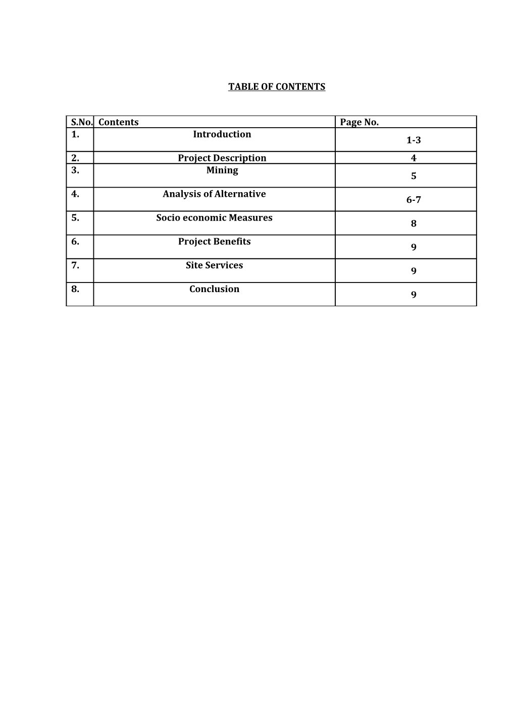 Pre Feasibility Report of Bhothali Sand Mine, Gram Panchayat Sambalpur, 9 Acres