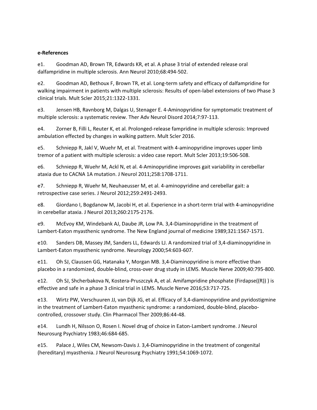 E1.Goodman AD, Brown TR, Edwards KR, Et Al. a Phase 3 Trial of Extended Release Oral