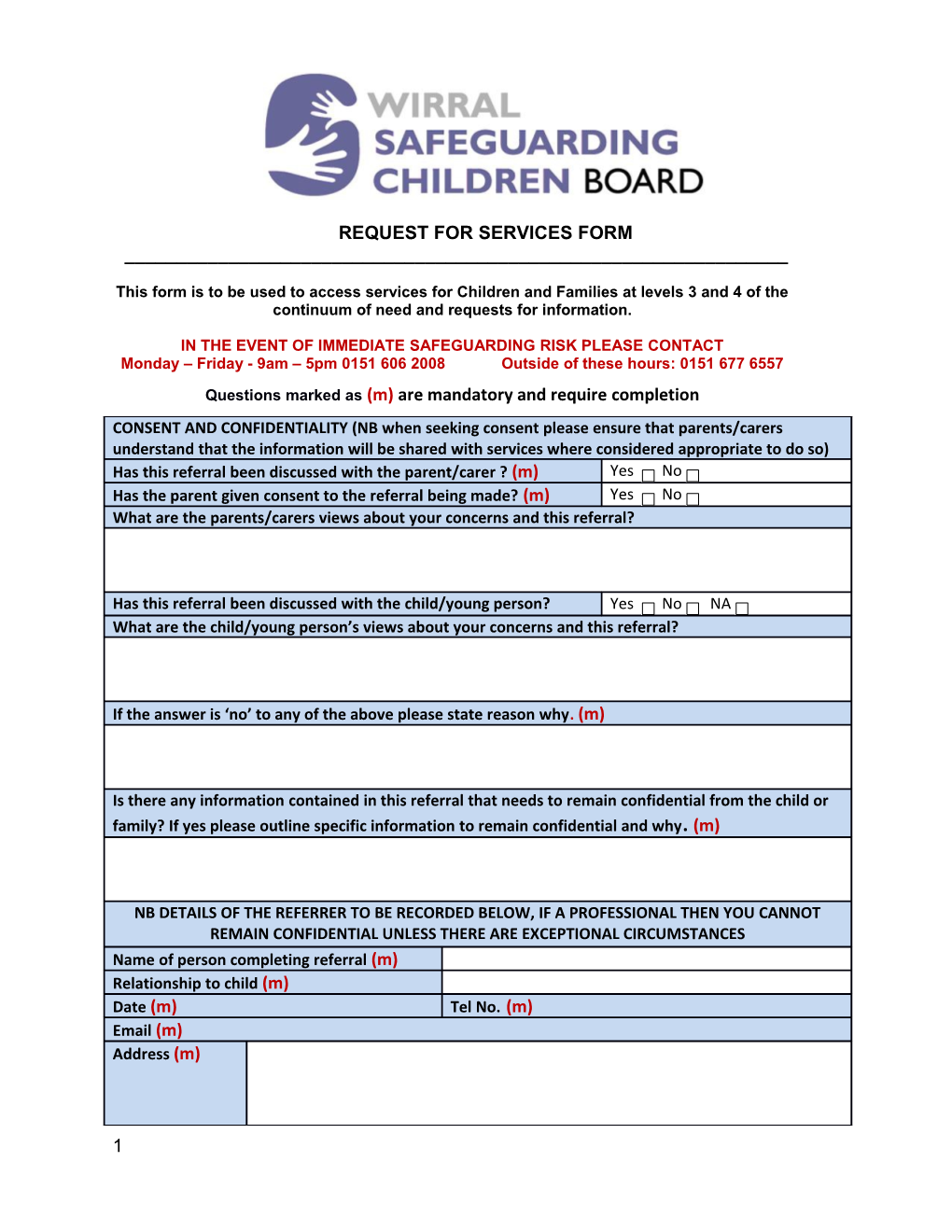 Multi-Agency Referral Form