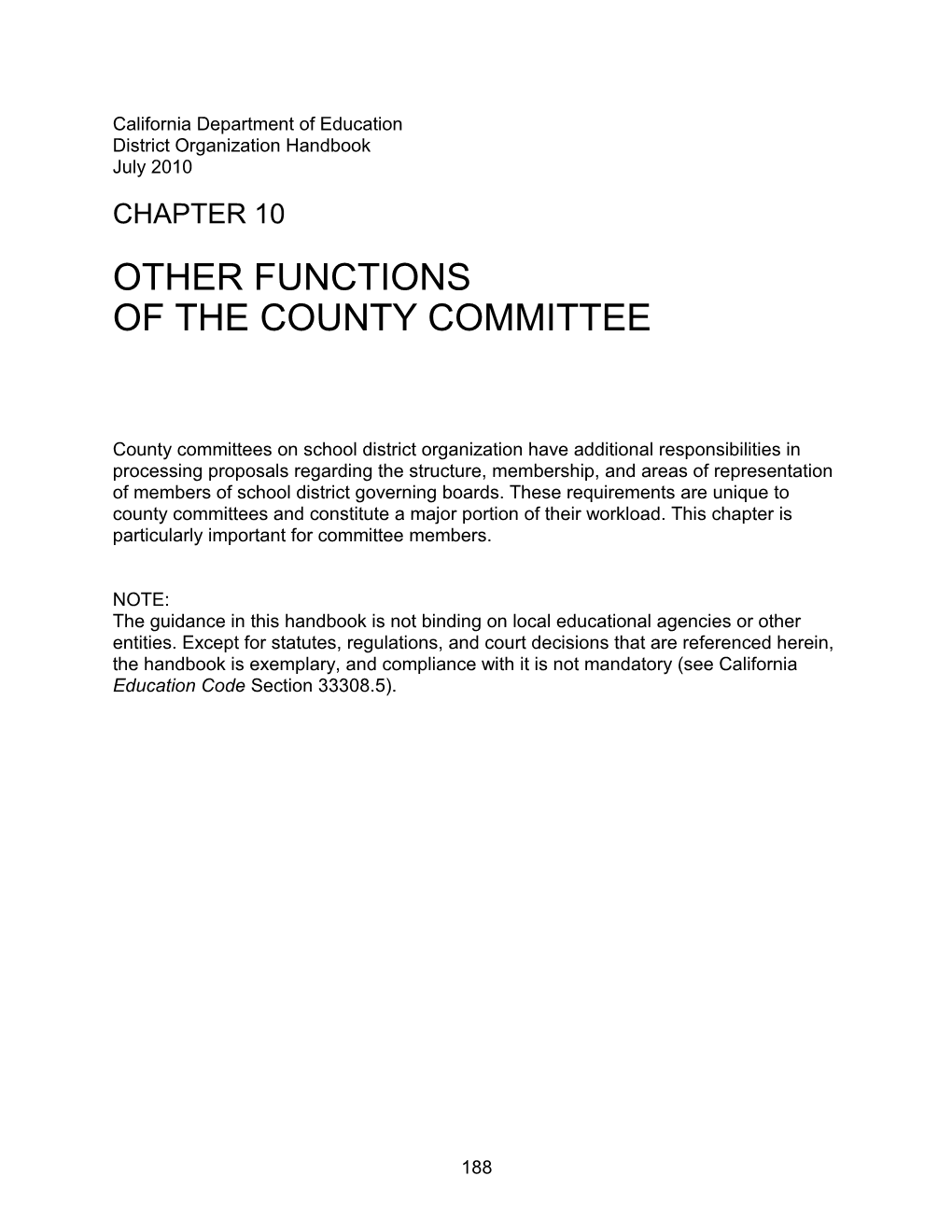 District Organization Manual Chapter 10 - District Organization (CA Dept of Education)