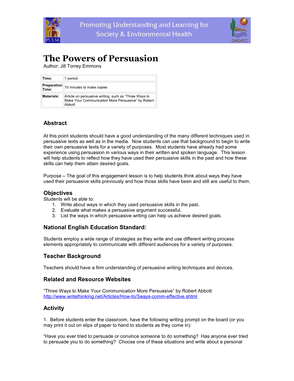 The Powers of Persuasion