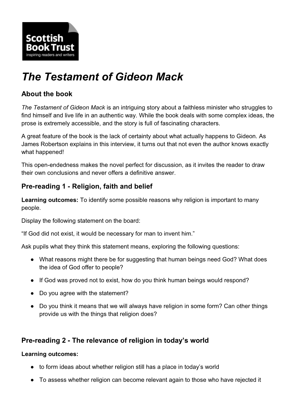 The Testament of Gideon Mack