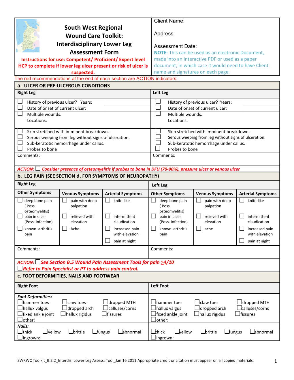 The Red Recommendations at the End of Each Section Are ACTION Indicators