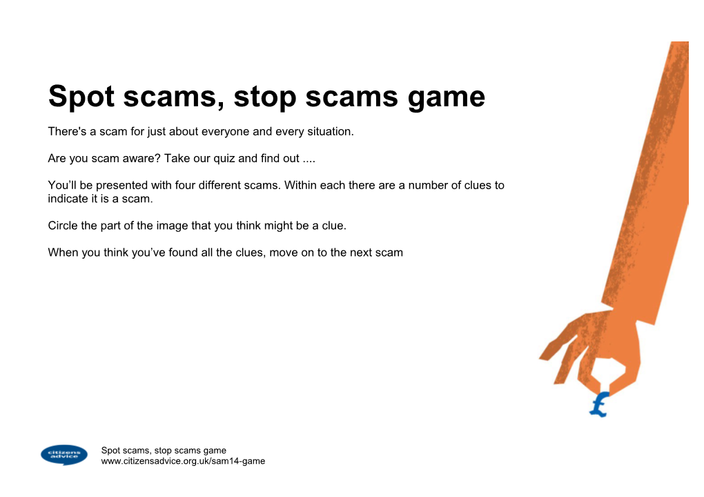 Scams Awareness Month Quiz Answers