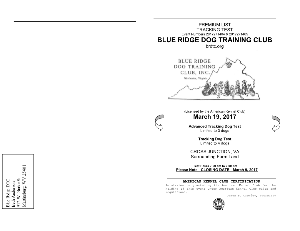 Single Copies of the Latest Editions of the Rules Applying to Registration and Dog Shows