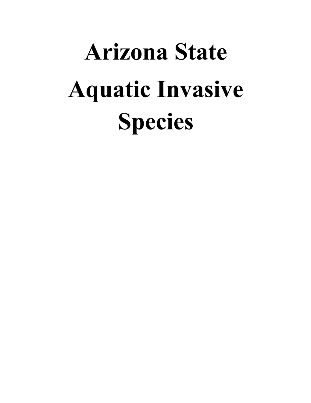 Aquatic Invasive Species